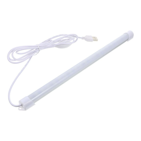 Worgeous USB LED Light Strip with 18 SMD LEDs for Eye Care Reading Lamp in White Plastic Perfect for Home Office Lighting