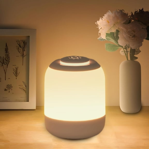 Eye Caring Soft Night Light, Touch night light for Baby, Kids and Adults, Portable Bedside Lamp, 3 Colors, Dimmable, USB Rechargeable Warm/Cold Night