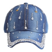 Eye-Catching Baseball Caps Decorative Crystal Sports Hats for Outdoor Travel Photo Props Unique Baseball Hat