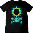thumbnail image 1 of Eye Catching Black Neck T-Shirt with Vibrant Circular Design & Bold Text, 1 of 5