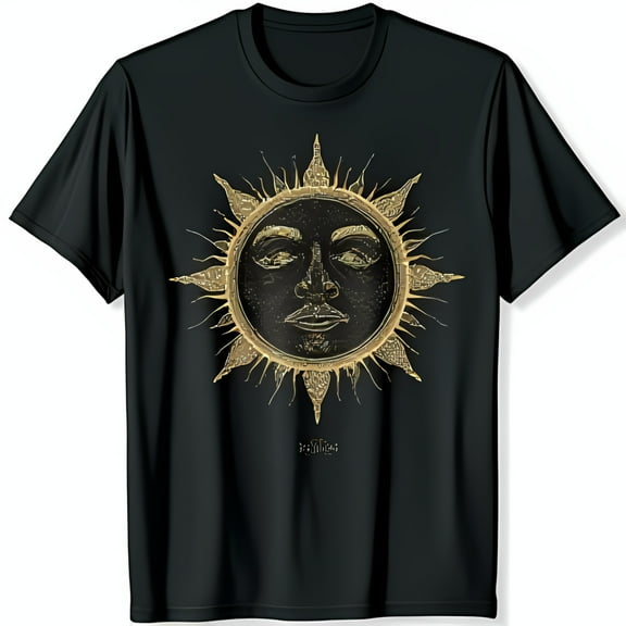 Eye Catching Black T-Shirt with Vibrant Graphic Print Soft Comfort