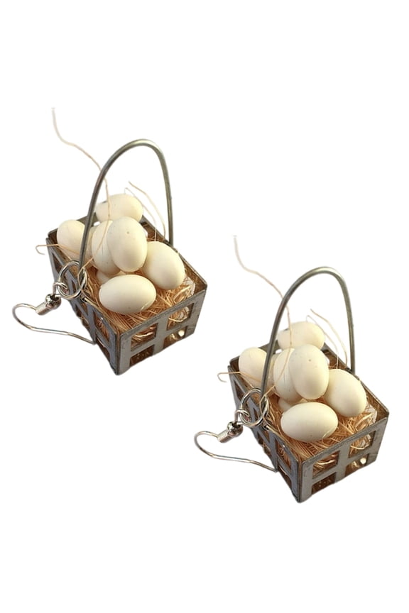 Eye Catching Blue Small Eggs Earrings for Easters Enthusiasts Daily Use