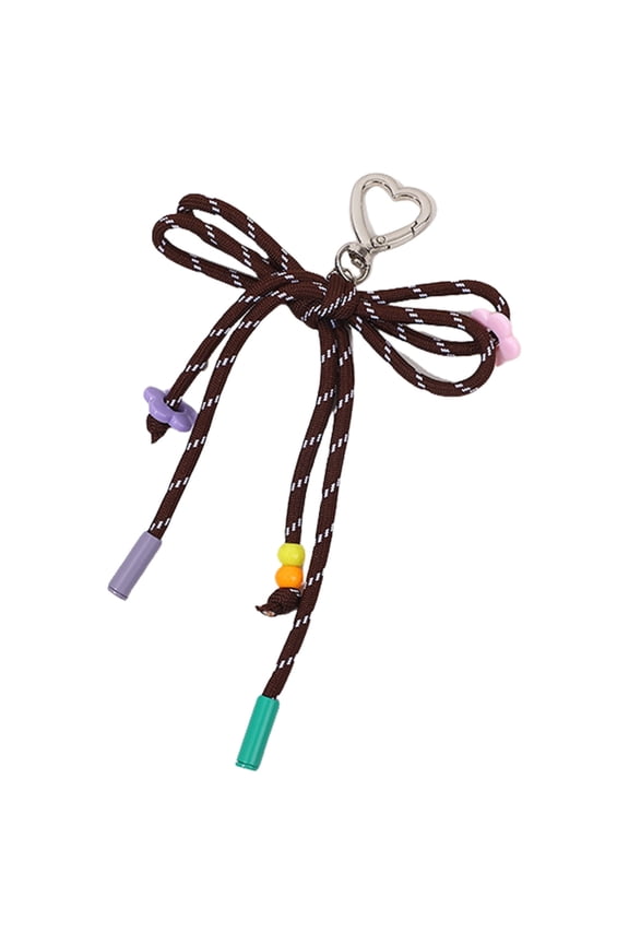 Eye Catching Candy Shade Braided Bowknot Key Holder Trendy Bag Charm Accessories