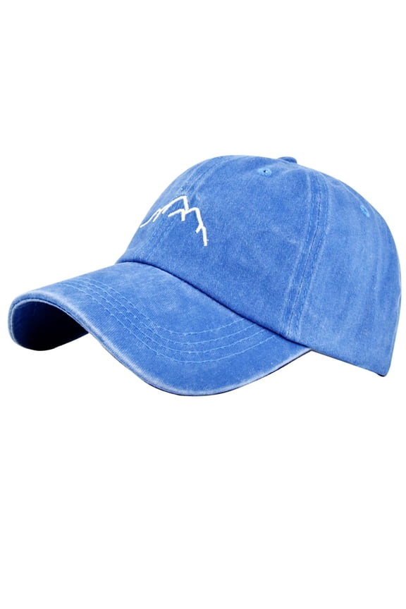 Eye Catching Embroidery Mountain Baseball Caps Adjustable Size Sun Hat Cycling Climbing Travel Hat for Girl Woman