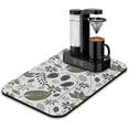 thumbnail image 1 of Eye-Catching Floral Coffee Drying Mat, 19.5x12in - Absorbent Kitchen Counter Mat & Splash Guard, Ideal for Coffee Maker, Espresso Machine, Coffee Mat and Adds Flair to Dining Room Decor, 1 of 7