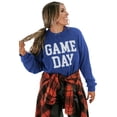 thumbnail image 1 of Eye-Catching Game Day Graphic Sweatshirt - Bluing Color with Corded Fabric | [ZhiHiMeRi] | (US 8-10)M, 1 of 5