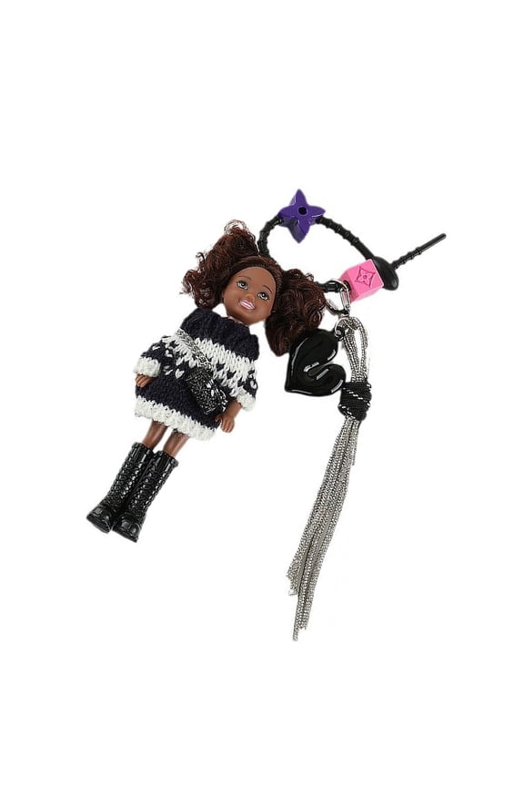 Eye Catching Handmade Dolls Key Rings Soft Fabric Dolls Pendant Portable Dolls Pendant Fashion Keychain for Key Collectors