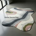 thumbnail image 1 of Eye-Catching Irregular Rug – Multi-Color Abstract Hand Tufted Full Size Area Carpet, 1 of 5