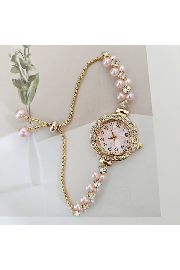 Eye Catching Mother Of Pearl Quartz Watch with Comfortable Alloy Strap