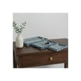 thumbnail image 1 of House Decor Trays for Bed or Coffee Table - Coastal Trays with Unique Brushstroke Design for Jewelry, Trinket, or Bathroom Vanity - Centerpiece Table Decorations - Set of 3, 2", Blue & White, 1 of 11