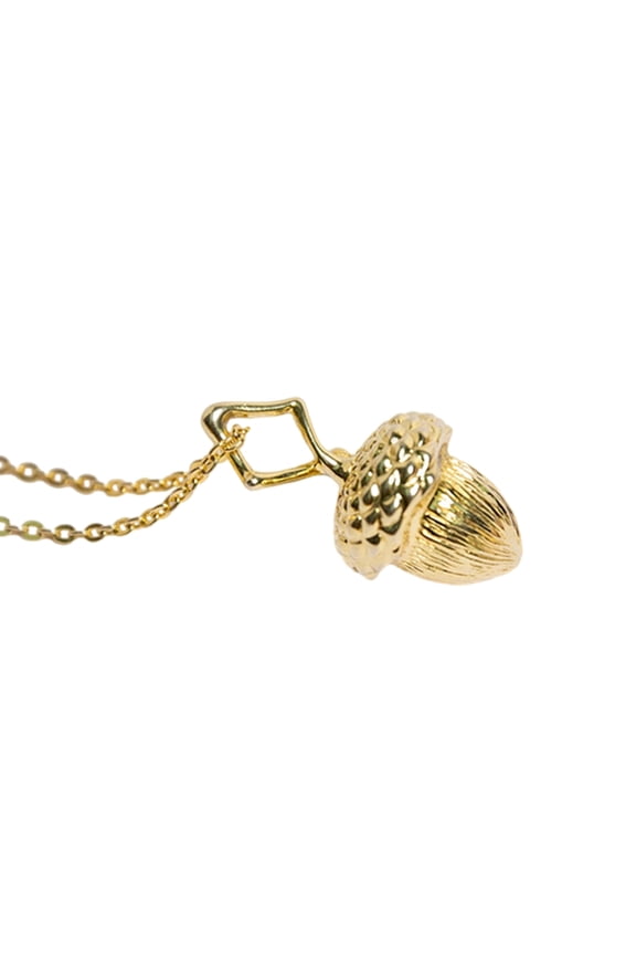 Eye Catching Pinecone Shaped Necklace Gold Plated Accessory Statement Necklace Suitable for Party or Casual Outfits