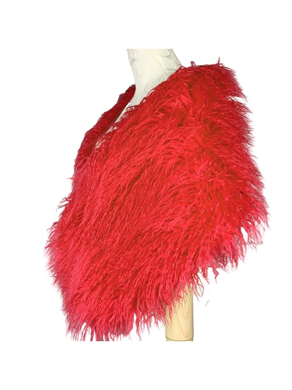 Eye-Catching Plush Shawl for Woman 1920s Style Plush Shrug