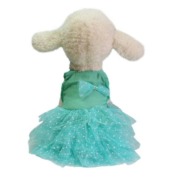 Eye-Catching Puppy Wedding Dress Wear-Resistant Polyester Pet Garment, Ideal for Autumn