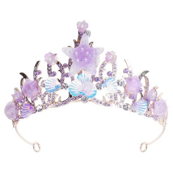 Eye-Catching Rhinestones Bridal Hairband Starfishes Bride Stylish Crowns for Wedding Party