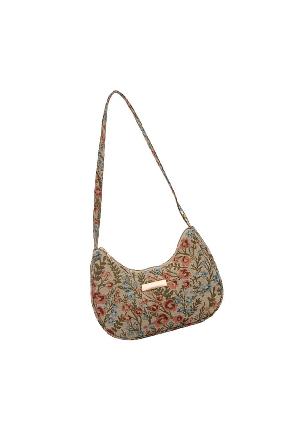Eye Catching Shoulder Purse Roomy Underarm Bag Wear Resistant Canvas Crossbody Bags Ergonomic Design For Travel