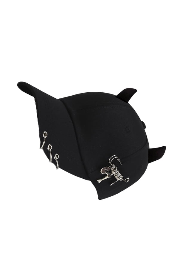 Eye Catching Sun Hat with Devil Horn Adjust Head Size Baseball Hat Girl Woman Outdoor Cycling Climbing Travel Hat