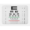 thumbnail image 1 of Eye Chart Bath Mat, Pattern of Vertical E Motifs and Numbers on a Sign Post, Plush Bathroom Decor Mat with Non Slip Backing, 29.5" X 17.5", Green Dark Coral, by Ambesonne, 1 of 2