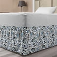 thumbnail image 1 of Eye Chart Bed Skirt, Scattered Medical Optometry Accessories Lens Solution on a Plain Background, Elastic Bedskirt Dust Ruffle Wrap Around for Bedding Decor, 4 Sizes, Multicolor, by Ambesonne, 1 of 2