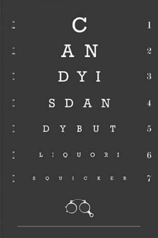 Eye Chart Candy Canvas Art - Fig-Melon Press (12 x 18)