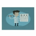 thumbnail image 1 of Eye Chart Cutting Board, Male Doctor Holding Glasses with an Eye Chart on the Background, Decorative Tempered Glass Cutting and Serving Board, in 3 Sizes, by Ambesonne, 1 of 2