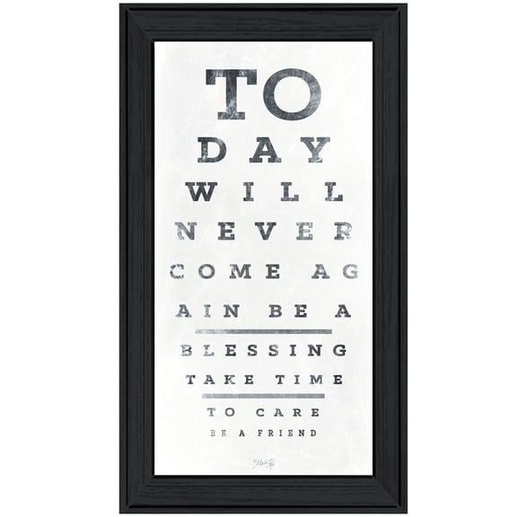 Eye Chart I by Marla Rae Printed Framed Wall Art Wood Multi-Color