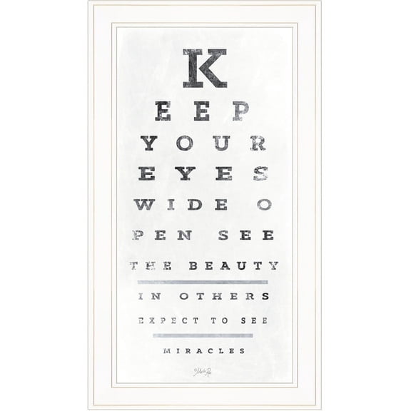 Eye Chart II by Marla Rae Printed Framed Wall Art Wood Multi-Color