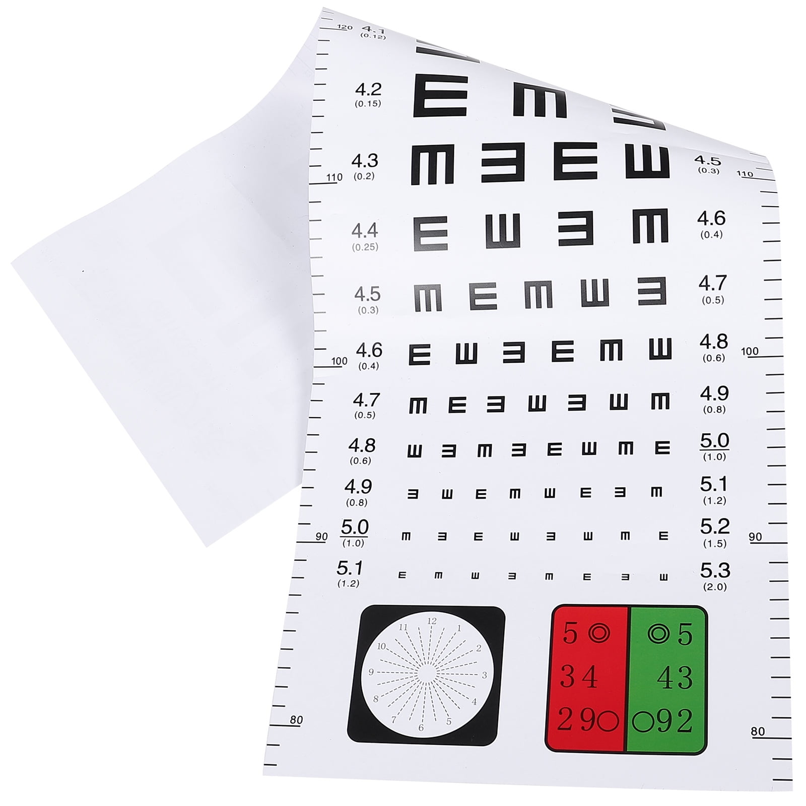Eye Chart Professional Visual Testing Chart Standard Visual Eye Test Chart Wall Hanging Eye Test Chart