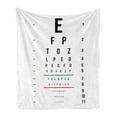 thumbnail image 1 of Eye Chart Soft Flannel Fleece Throw Blanket, Letters Numerals Arranged on a Plain Background, Cozy Plush for Indoor and Outdoor Use, 60" x 80", White Fern Green, by Ambesonne, 1 of 5