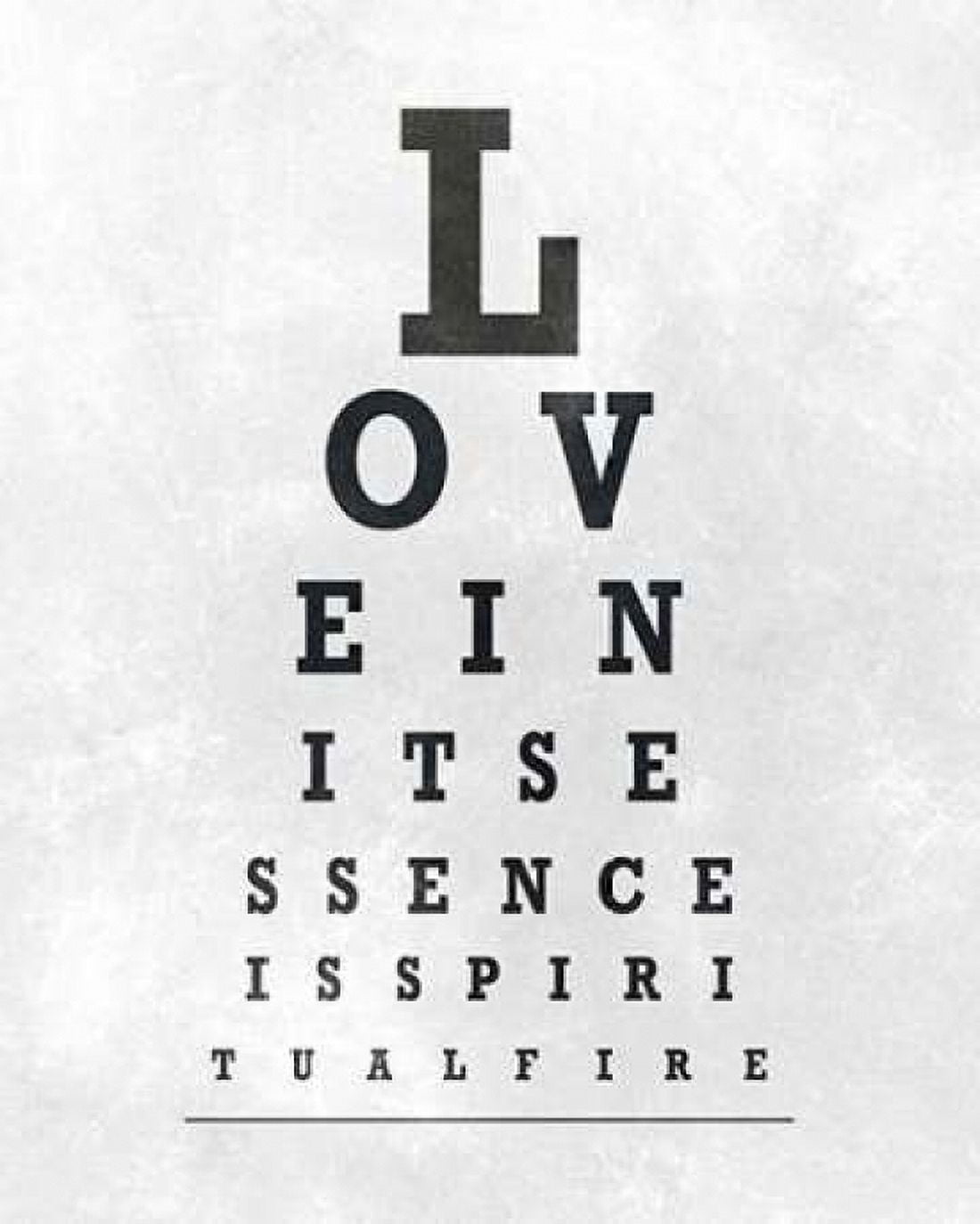 Eye Chart Typography I Canvas Art - SD Graphics Studio (24 x 30)