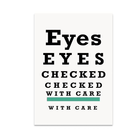 Eye Chart Wall Art - Home Decor for Vision Care Enthusiasts - 13x19 Poster Print
