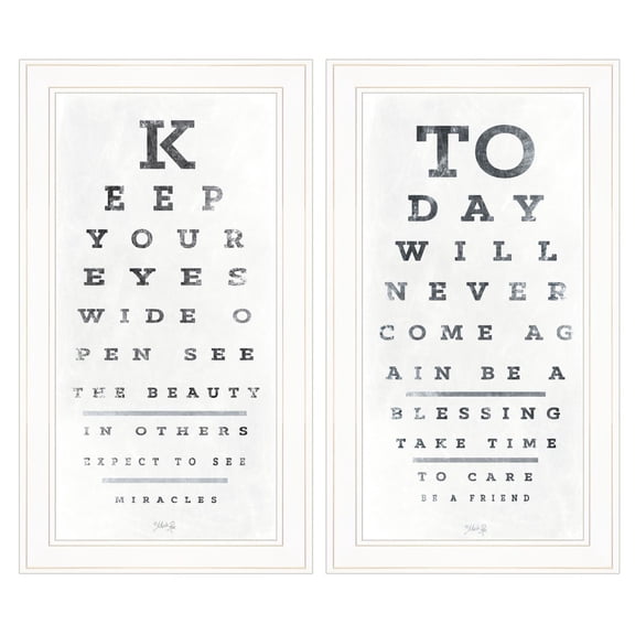 TrendyDecor4U Eye Charts 2-Piece Vignette By Marla Rae Wall Art V605-226G