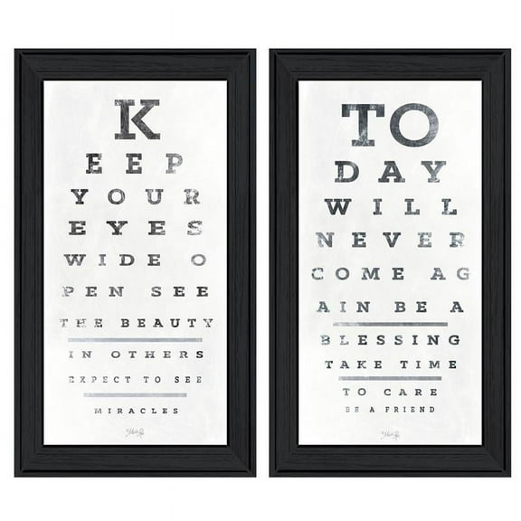 Eye Charts 2-Piece Vignette by Marla Rae Printed Wall Art Wood Multi-Color