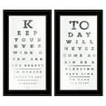 thumbnail image 1 of Eye Charts by Marla Rae Framed Print Wall Art Wood Multi-Color, 1 of 3
