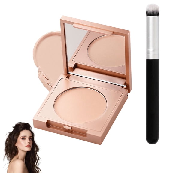 Under Eye Concealer & CC Under Eye Corrector, Long-Lasting Concealer for Dark Circles, Freckles, Acne Marks, Waterproof, Includes Brush, Hydrating, Skin Concealer Color Correcting for Women