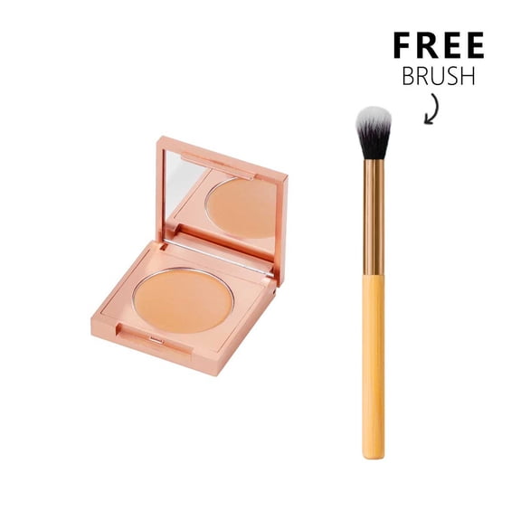 Under Eye Concealer Full Coverage, Full Coverage Concealer Cream, Under Eye Corrector with Brush for Dark Circles, Conceal Brighten Hydrating Under Eye Skin, Skin Concealer Color Correcting for Women