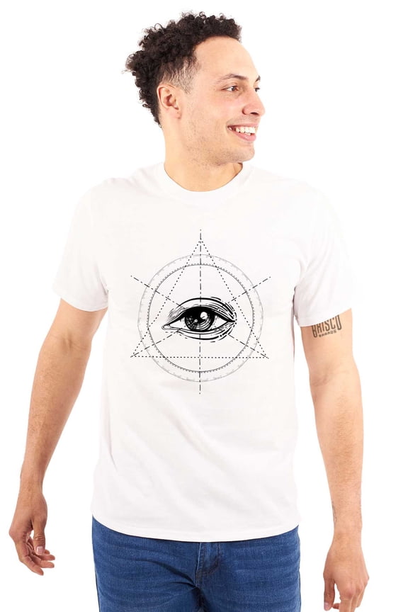 Eye Conspiracy Theory Illuminati Men's Graphic T Shirt Tees Brisco Brands M