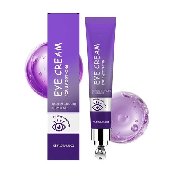 Eye Cream Anti Aging,Eye Cream for Puffiness and Bags Under Eyes,Anti-Aging Eye Cream 20g - Reduces Dark Circles & Drooping Eyelids, Deep Moisturizing(Multicolorpurple)