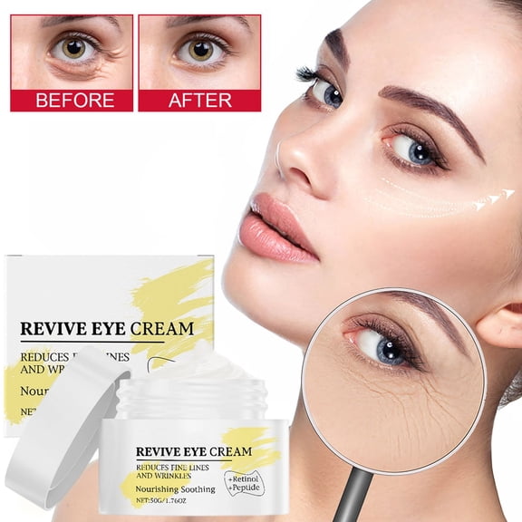 Eye Cream Anti Aging,Eye Cream for Puffiness and Bags Under Eyes,Anti-Aging Face Cream 50g - Deep Moisturizing, Anti-Wrinkle(Multicoloryellow)