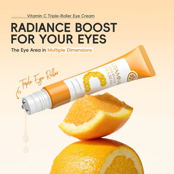 Eye Cream Anti Aging,Eye Cream for Puffiness and Bags Under Eyes,Vitamin C Eye Roller 20g - Moisturizing Eye Area(Multicolor1pc)