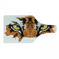 thumbnail image 1 of Eye Cutting Board, Tiger Eyes Graphic Mascot Animal Face Bengal Cat Safari Predator Theme, Decorative Tempered Glass Cutting and Serving Board, Wine Bottle Shape, Orange Yellow Black, by Ambesonne, 1 of 1