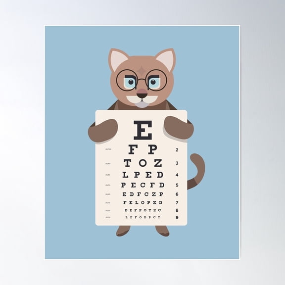 Eye Doctor Optician Cat Poster Wall Art, Modern Wall Decor For Living Room Bedroom, 8x12 UNFRAMED