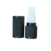 Znet3D Eye Drop Vial Holder Travel Carry Case - Securely Holds Three (3) Single-Use Vials - Screw-On Lid, Knurled Pattern - Keep Vials Safe Secure While Traveling