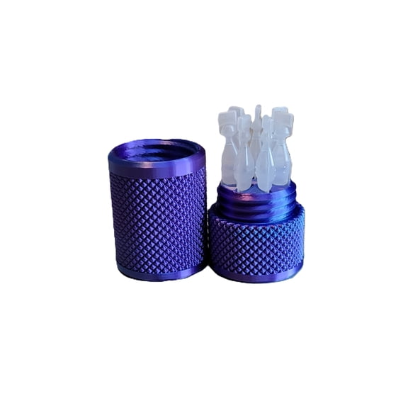 Eye Drop Vials Holder Storage Case - Securely Store Seven (7) Single-Use Vials - Screw-On Lid, Knurled Pattern - Keep Vials Safe Organized to Keep Track of Your Daily Usage