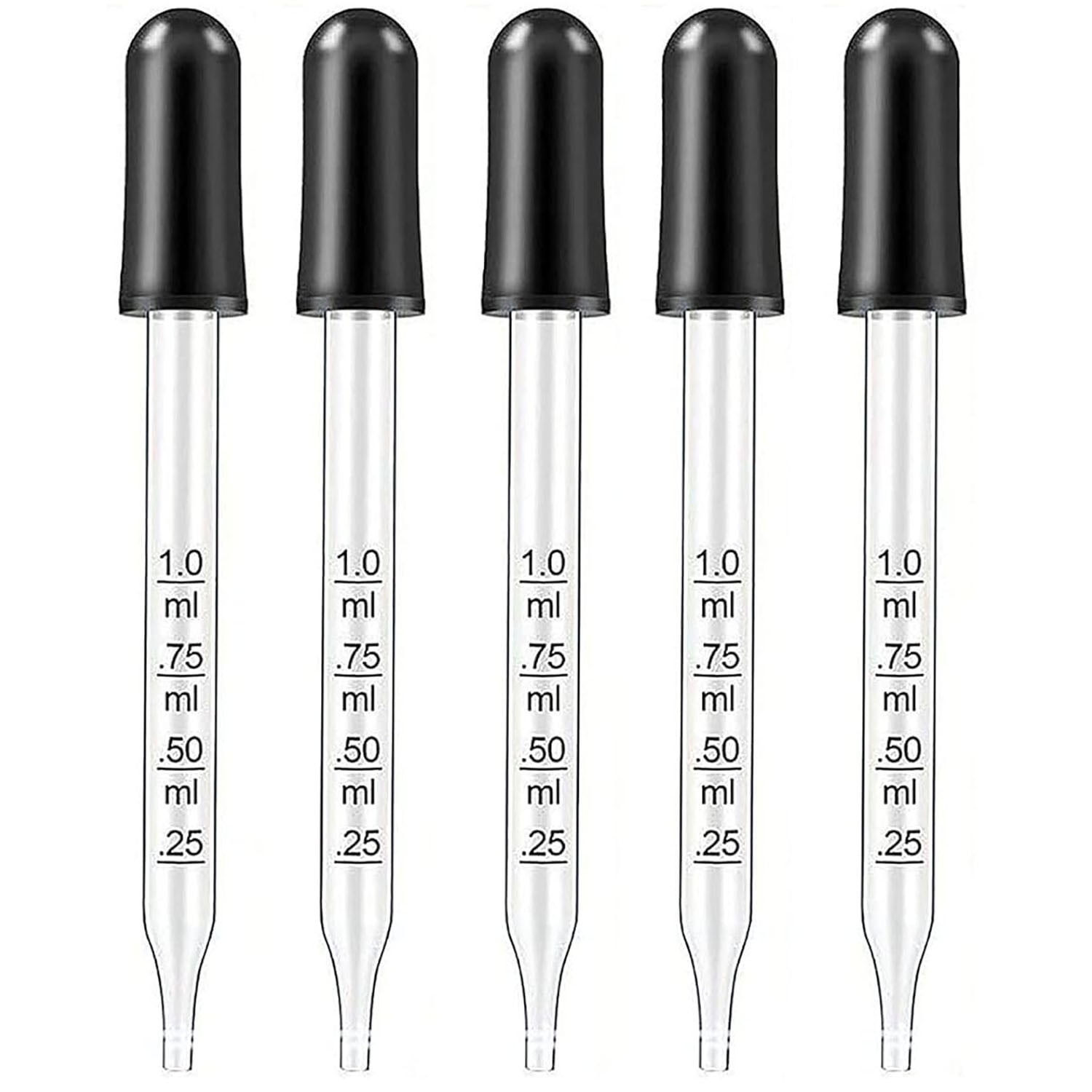 How Much Is 1 Ml In A Dropper Eye Dropper for Essential Oils, Pipettes Dropper with Black Rubber Head