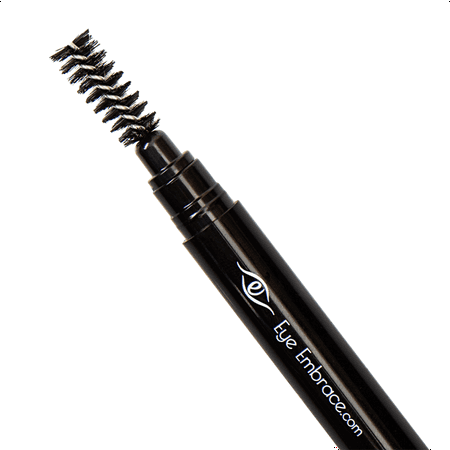 Eye Embrace Luna Micro Tip Pen: Light Brown-Gray Ultra-Fine Eyebrow Pencil Waterproof, Double-Ended Automatic Micro-Tip & Spoolie Brush, Cruelty-Free