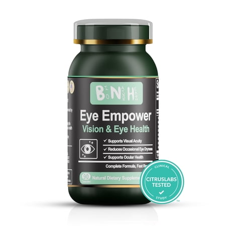 BNH Eye Empower Vision Support Supplement for Women & Men, Yin-Chen Wormwood Herbal Formula, Daily Wellness, 90 Capsules