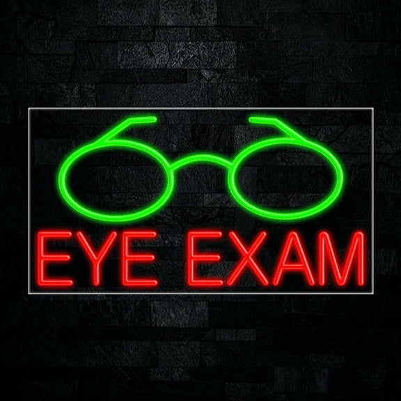 Eye Exam-LED Neon Sign 33"L x 18"H #30677