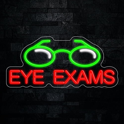 Eye Exams LED Neon Sign 22"L x 10"H #33084