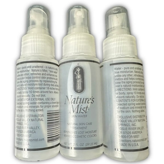 Eye & Face Mist - Purified Water Pump Spray in Three 2-Ounce Bottles