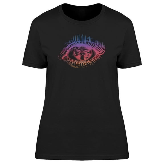 Eye Fantastic Alien Spaceship T-Shirt Women -Image by Shutterstock, Female Small